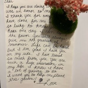 Cursive Handwritten Letter to Someone you Admire